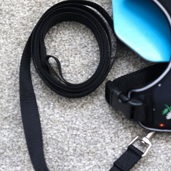 RC Pets Adventure Kitty Harness – Black, Medium, Floral Design – Cat / Small Pet - Picture 4 of 7